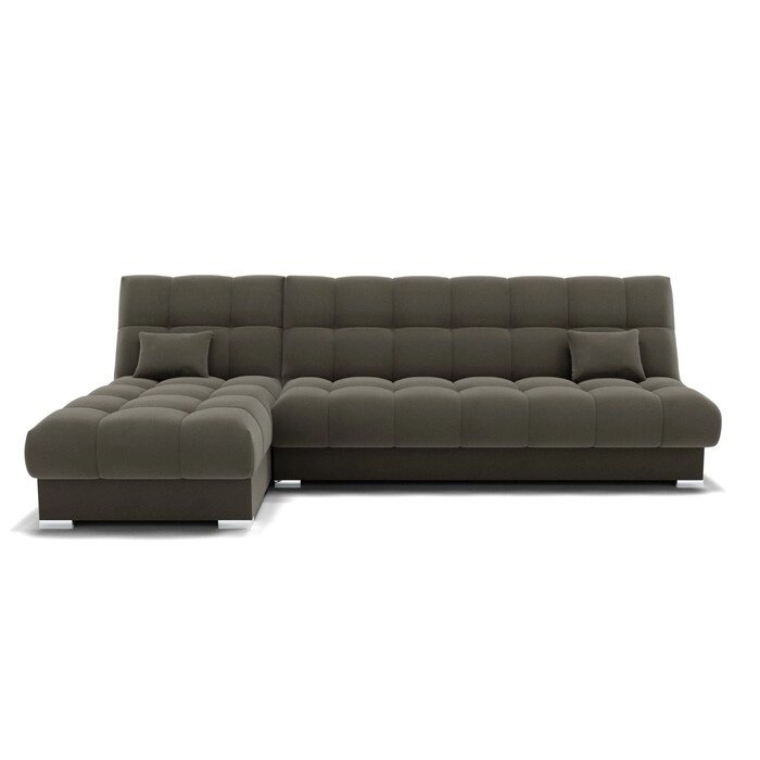 Угловой модульный диван "Фиеста 2", механизм книжка, велюр, цвет селфи 03 / подушки 01 от компании Интернет-гипермаркет «MALL24» - фото 1