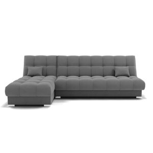 Угловой модульный диван "Фиеста 2", механизм книжка, велюр, цвет селфи 07