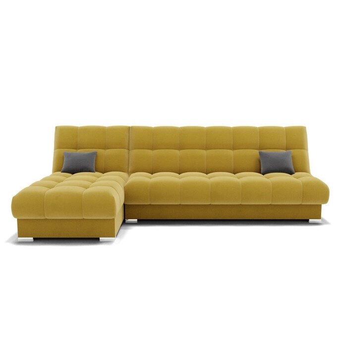 Угловой модульный диван "Фиеста 2", механизм книжка, велюр, цвет селфи 08 / подушки 07 от компании Интернет-гипермаркет «MALL24» - фото 1