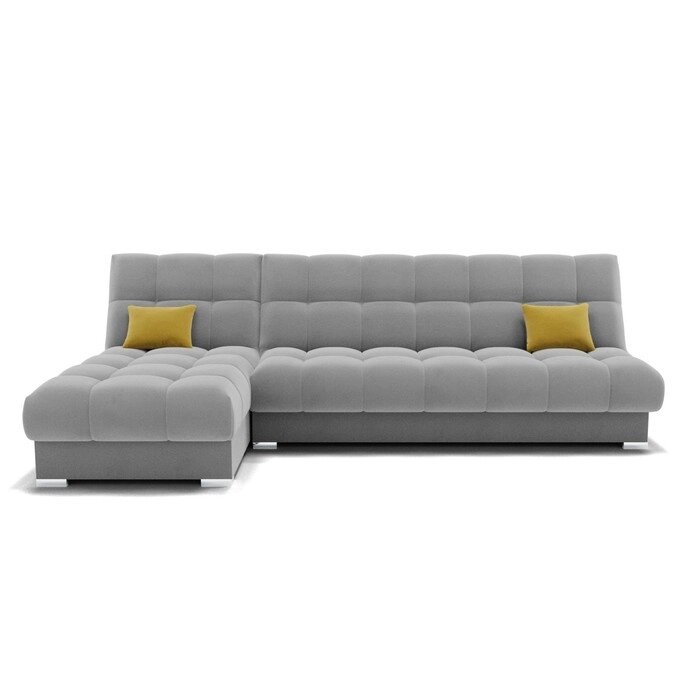 Угловой модульный диван "Фиеста 2", механизм книжка, велюр, цвет селфи 15 / подушки 08 от компании Интернет-гипермаркет «MALL24» - фото 1