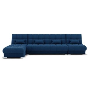 Угловой модульный диван "Фиеста 3", механизм книжка, велюр, цвет гелекси лайт 014