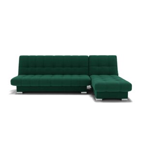 Угловой модульный диван "Хьюстон 2", механизм книжка, велюр, цвет гелекси лайт 010