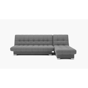 Угловой модульный диван "Хьюстон 2", механизм книжка, велюр, цвет гелекси лайт 021