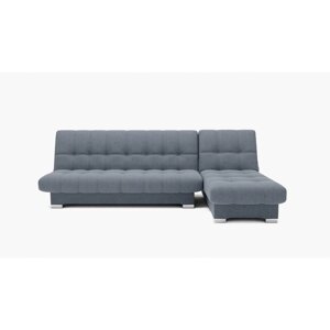 Угловой модульный диван "Хьюстон 2", механизм книжка, велюр, цвет гелекси лайт 026