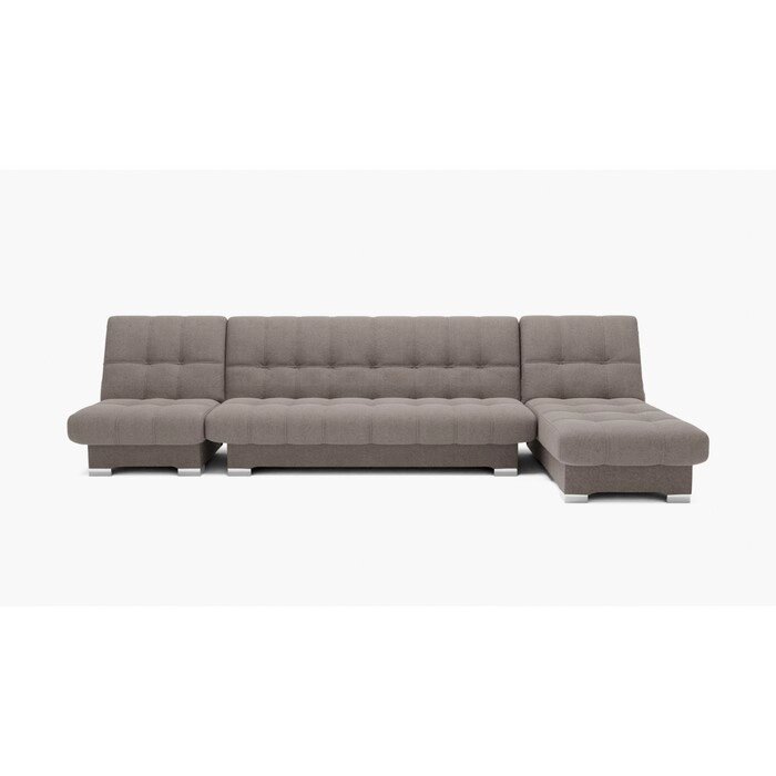 Угловой модульный диван "Хьюстон 3", меканизм книжка, ППУ, велюр, цвет гелекси лайт 005 от компании Интернет-гипермаркет «MALL24» - фото 1