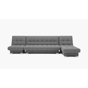 Угловой модульный диван "Хьюстон 3", меканизм книжка, ППУ, велюр, цвет гелекси лайт 021