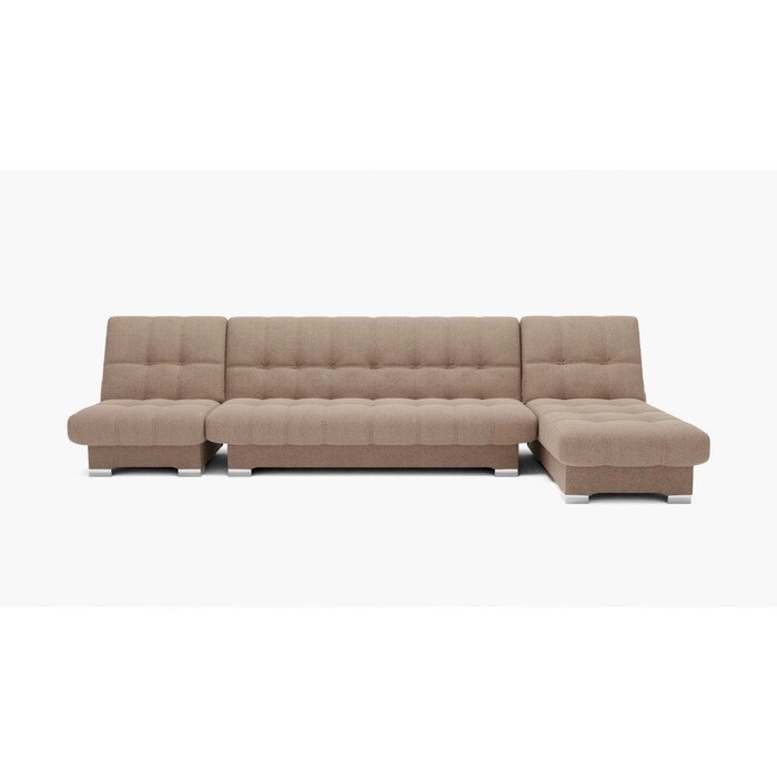 Угловой модульный диван "Хьюстон 3", меканизм книжка, ППУ, велюр, цвет гелекси лайт 023 от компании Интернет-гипермаркет «MALL24» - фото 1