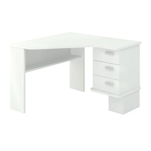 Угловой стол, правый угол, 1150 1100 780 мм, цвет белый жемчуг