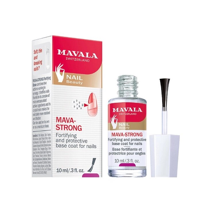 Укрепляющая и защитная основа для ногтей Mavala Mava-Strong, 10 мл от компании Интернет-гипермаркет «MALL24» - фото 1