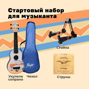 Укулеле комплект Flight, TUS-25 BUS PACK