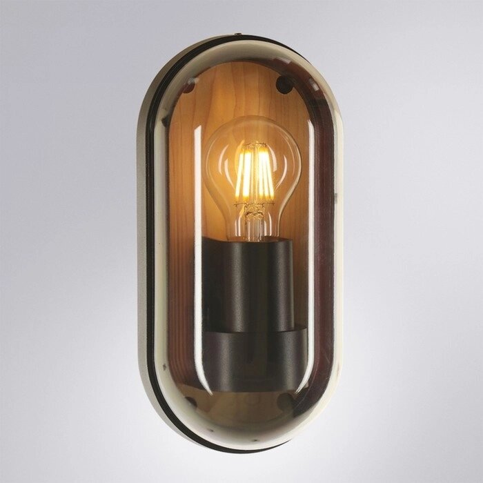 Уличный настенный светильник Arte Lamp Marfik A2481AL-1BR, E27, 15 Вт, 9х13х26 см, чёрный, золотистый от компании Интернет-гипермаркет «MALL24» - фото 1