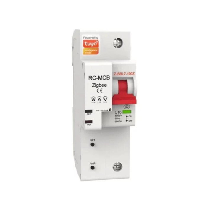 Умный выключатель MOES ZCB-SC-1P10, 10А, Zigbee, защита от перегрузки, голосовое управление от компании Интернет-гипермаркет «MALL24» - фото 1