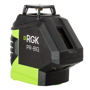 Уровень лазерный RGK PR-81G, 40 м, 360°3 луча, 515 Hm, 1/4", 5/8"
