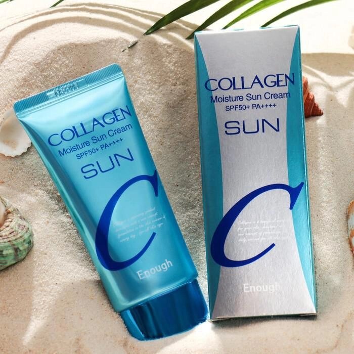 Увлажняющий солнцезащитный крем с коллагеном, Enough Collagen Moisture Sun Cream SPF50+/PA от компании Интернет-гипермаркет «MALL24» - фото 1