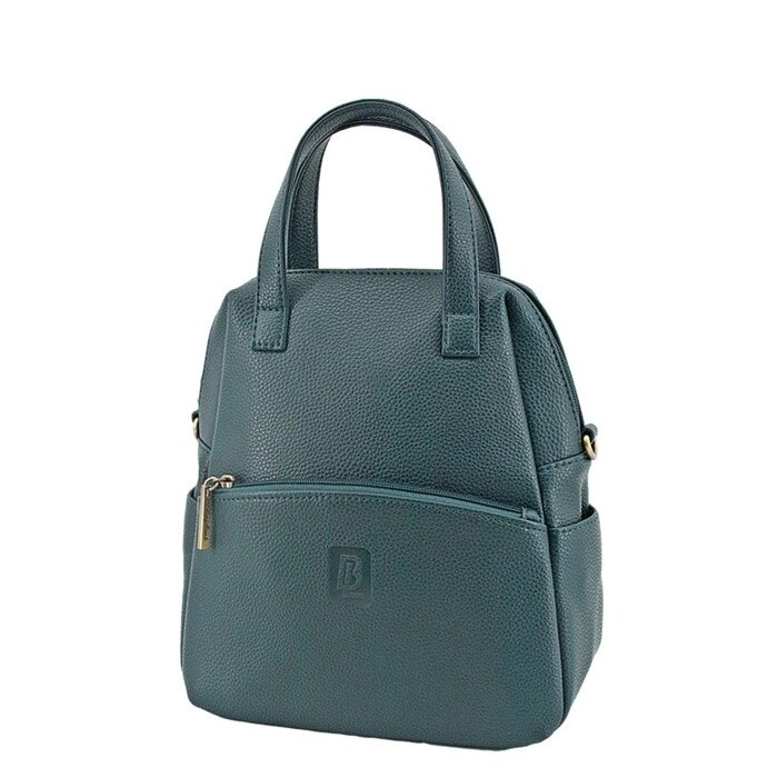 В2744 Сумка-рюкзак, отдел на молнии, цвет зеленый 27х18х10см от компании Интернет-гипермаркет «MALL24» - фото 1