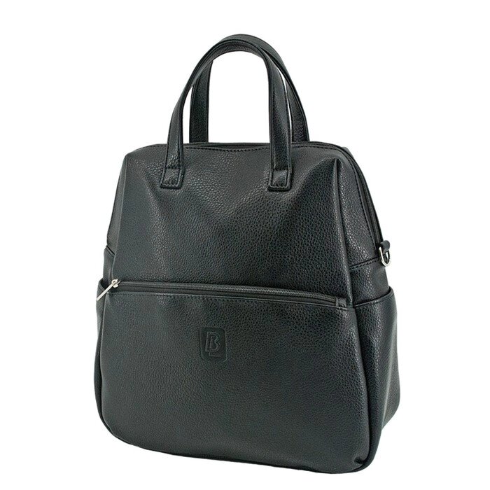 В2753 Сумка-рюкзак, отдел на молнии, цвет черный 30х27х11см от компании Интернет-гипермаркет «MALL24» - фото 1