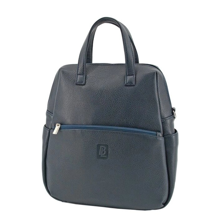 В2753 Сумка-рюкзак, отдел на молнии, цвет темно-синий 30х27х11см от компании Интернет-гипермаркет «MALL24» - фото 1