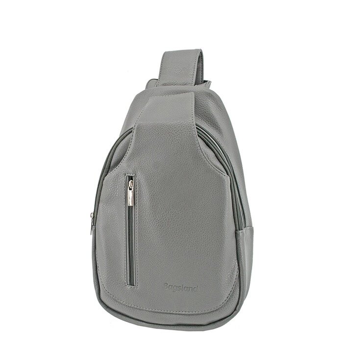 В2767 Рюкзак-слинг, отдел на молнии, цвет серый 36х22х10см от компании Интернет-гипермаркет «MALL24» - фото 1