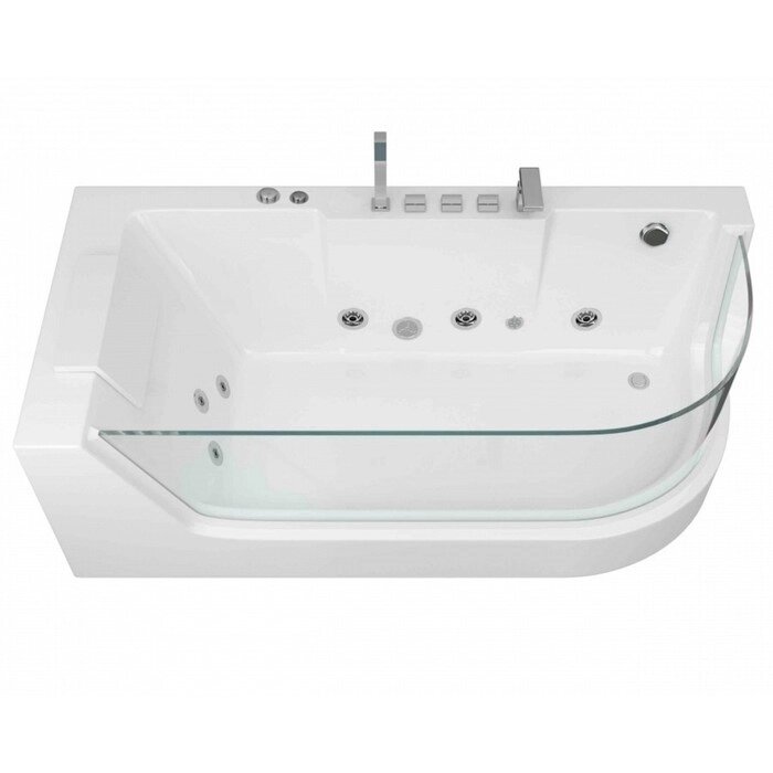 Ванна акриловая GROSSMAN GR-17000-1L, левая, гидромассаж, 85х170 см, сифон, белый от компании Интернет-гипермаркет «MALL24» - фото 1