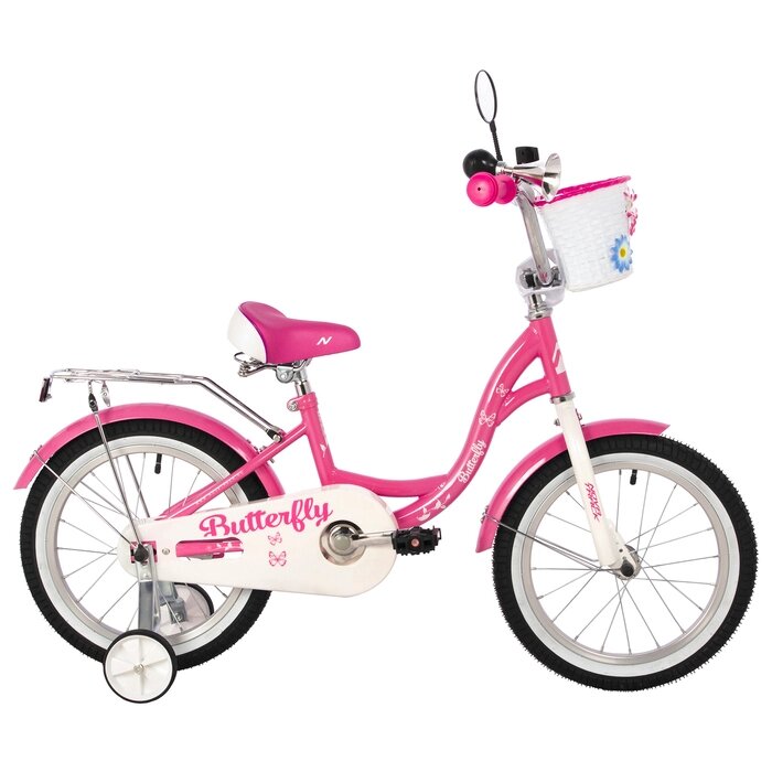 Велосипед 16" NOVATRACK BUTTERFLY, розовый от компании Интернет-гипермаркет «MALL24» - фото 1