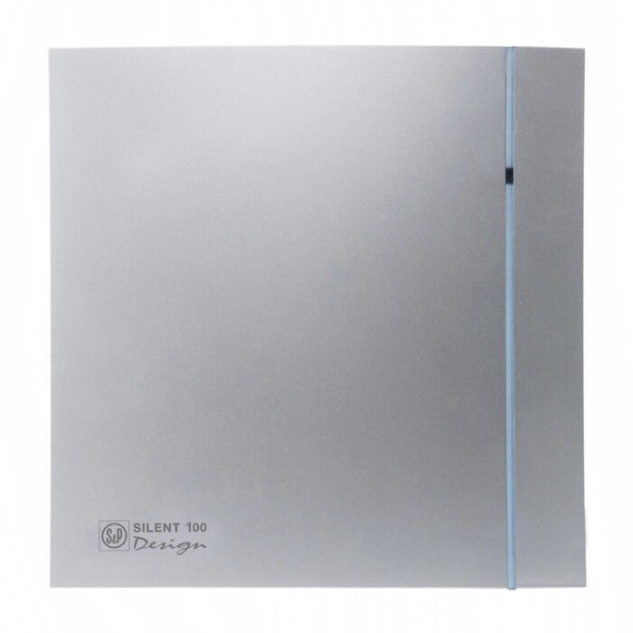 Вентилятор S&P SILENT-100 CZ SILVER DESIGN, 220-240 В, бесшумный, 50 Гц, цвет серебряный от компании Интернет-гипермаркет «MALL24» - фото 1
