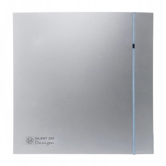 Вентилятор S&P SILENT-200 CZ SILVER DESIGN-3C, 220-240 В, бесшумный, 50 Гц, серебряный от компании Интернет-гипермаркет «MALL24» - фото 1