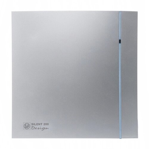 Вентилятор S&P silent-200 CZ silver design-3C, 220-240 в, бесшумный, 50 гц, серебряный