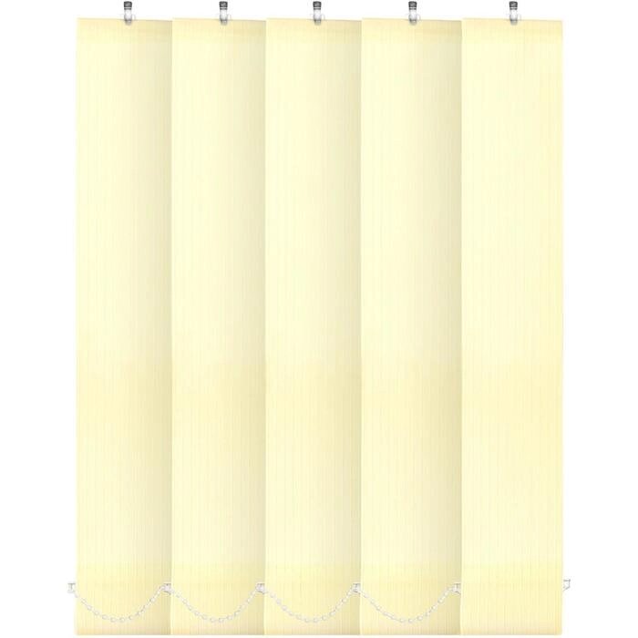 Вертикальные жалюзи "Лайн", 120 х 180 см, управление к механизму, цвет светло-жёлтый от компании Интернет-гипермаркет «MALL24» - фото 1