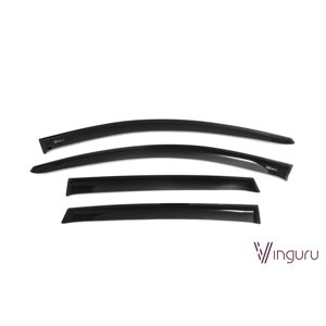 Ветровики Vinguru CHEVROLET Captiva 2006-2011,2011-2013,2013-2016, накладн, скотч,4 шт, акрил