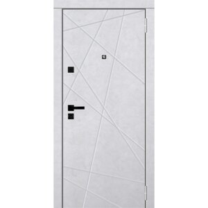 Входная дверь "Geroy 1", 10802050 мм, левая, цвет бетон снежный