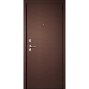 Входная дверь "Metix 22", 10802050 мм, левая, цвет антик медь / бетон снежный