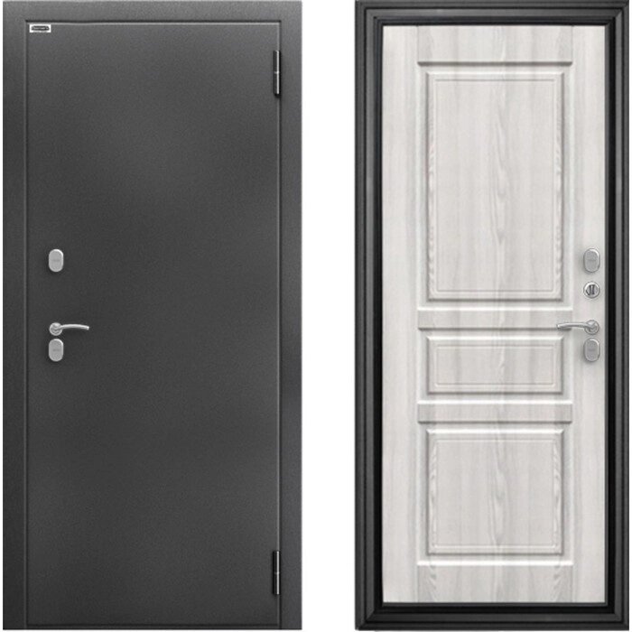 Входная дверь "Сибирь 3К Термо Гаральд", 9702050 мм, правая, серебро / ясень ривьера айс от компании Интернет-гипермаркет «MALL24» - фото 1