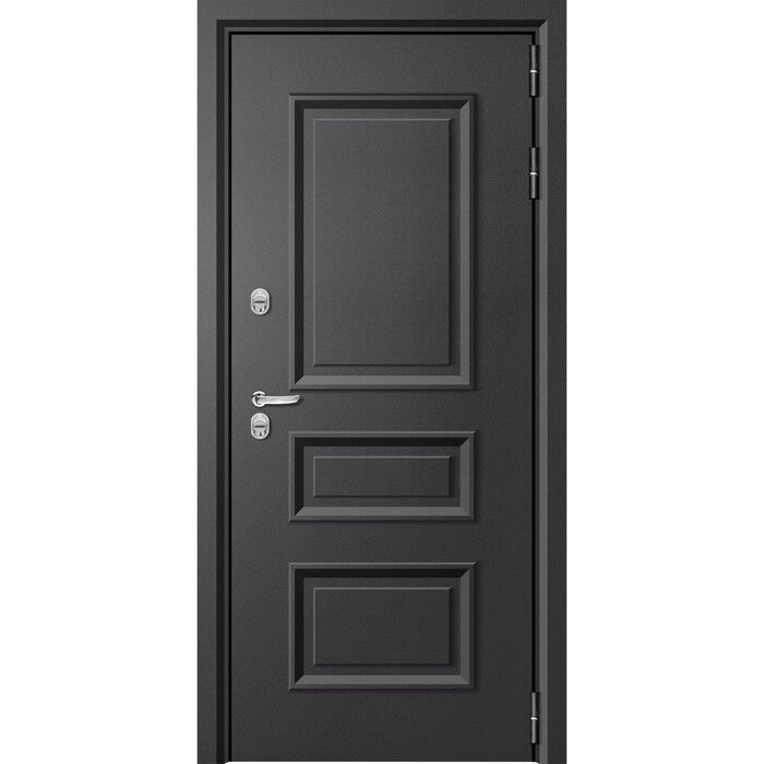 Входная дверь "Titan 1", 10802050 мм, левая, цвет чёрный муар / бетон снежный от компании Интернет-гипермаркет «MALL24» - фото 1