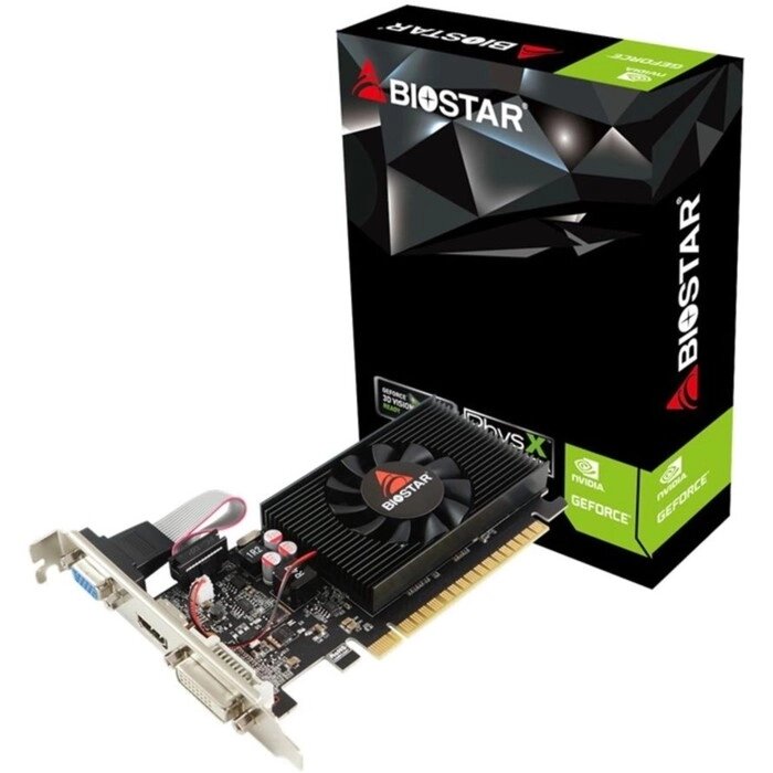 Видеокарта Biostar PCI-E GT710-2GB D3 LP NVIDIA GeForce GT 710 2Gb 64bit DDR3 954/1333 DVIx   107349 от компании Интернет-гипермаркет «MALL24» - фото 1