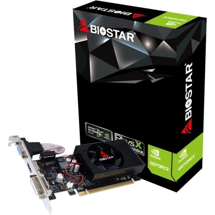 Видеокарта Biostar PCI-E GT730-4GB D3 LP (GF108) NVIDIA GeForce GT 730 4Gb 128bit GDDR3 700   107349 от компании Интернет-гипермаркет «MALL24» - фото 1