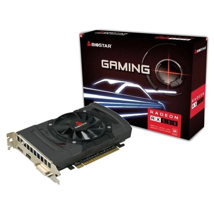 Видеокарта Biostar PCI-E RX550-2GB AMD Radeon RX 550 2Gb 128bit GDDR5 1100/6000 DVIx1 HDMIx   107745 от компании Интернет-гипермаркет «MALL24» - фото 1