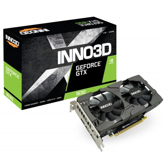 Видеокарта INNO3D GEFORCE GTX 1630, 4Гб, 64bit, GDDR6, HDMI, 2хDP, HDCP от компании Интернет-гипермаркет «MALL24» - фото 1