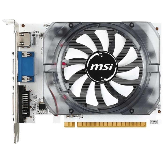 Видеокарта MSI PCI-E N730-2GD3V3 NVIDIA GeForce GT 730 2Gb 64bit GDDR3 902/1600 DVIx1 HDMIx   103395 от компании Интернет-гипермаркет «MALL24» - фото 1