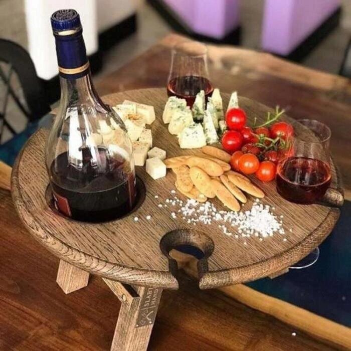 Винный столик, винница, столик для вина - складной "Темный Дуб" от компании Интернет-гипермаркет «MALL24» - фото 1