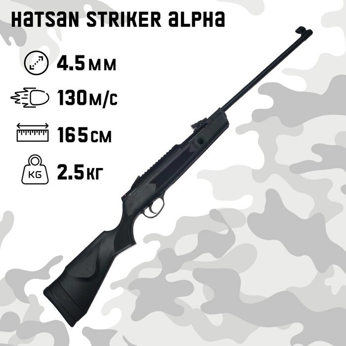 Винтовка пневматическая "Hatsan Striker Alpha" 3 Дж. Кал. 4,5мм (переломка, пластик) от компании Интернет-гипермаркет «MALL24» - фото 1