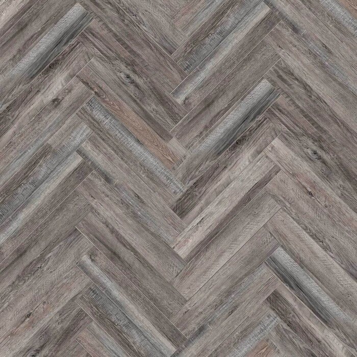 Водостойкий SPC ламинат CronaFloor Herringbone 4V Дуб Реймс H008 640*128*4.5 мм 1,31м2 от компании Интернет-гипермаркет «MALL24» - фото 1