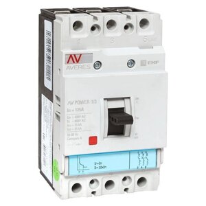 Выключатель автоматический 3п 125а 35ка AV POWER-1/3 TR averes EKF mccb-13-125-TR-av