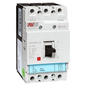 Выключатель автоматический 3п 16а 35ка AV POWER-1/3 TR averes EKF mccb-13-16-TR-av