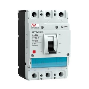 Выключатель автоматический 3п 63а 35ка AV POWER-1/3 TR averes EKF mccb-13-63-TR-av