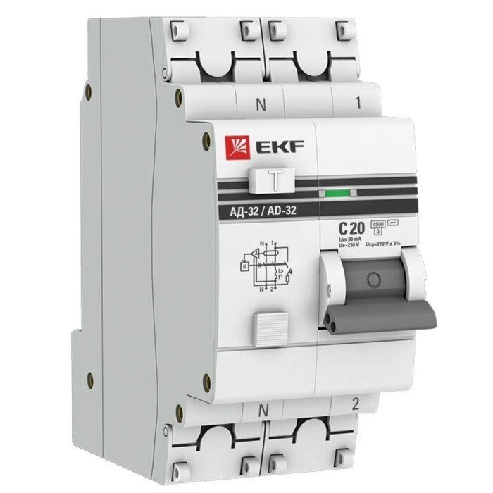Выключатель автоматический EKF DA32-20-30-pro 2п, 20А, 4.5кА от компании Интернет-гипермаркет «MALL24» - фото 1