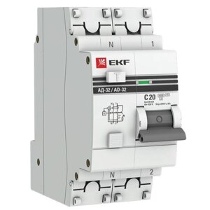 Выключатель автоматический EKF DA32-20-30-pro 2п, 20А, 4.5кА