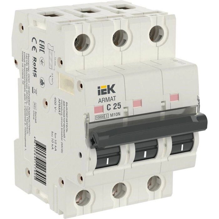 Выключатель автоматический IEK AR-M10N-3-C025 3п, 25А, от компании Интернет-гипермаркет «MALL24» - фото 1