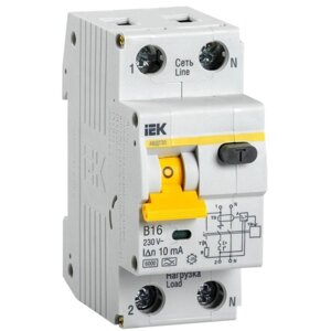 Выключатель автоматический IEK MAD22-5-016-B-10 2п, 16А, 6кА