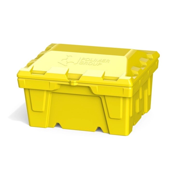 Ящик с крышкой, 250 л, для песка, соли, реагентов, цвет жёлтый от компании Интернет-гипермаркет «MALL24» - фото 1