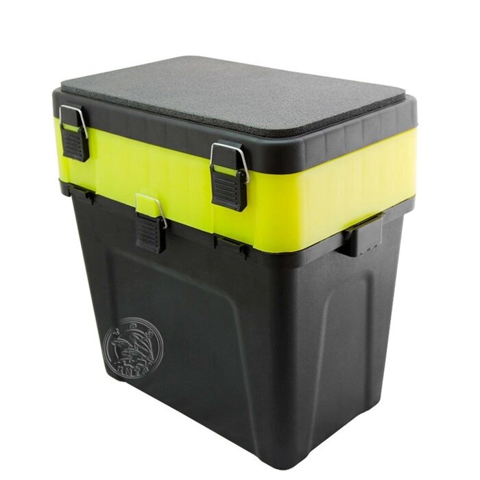 Ящик зимний, 4+4 отделения для приманок, 380х360х240 мм, цвет чёрно-жёлтый от компании Интернет-гипермаркет «MALL24» - фото 1